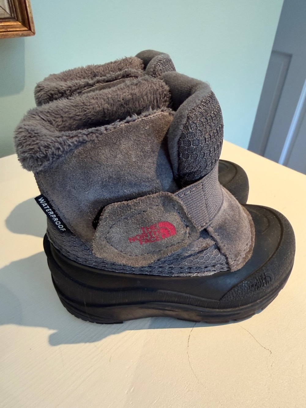 The North Face Gray Kids Waterproof Winter Boots